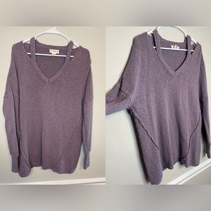 If It Were Me Dusty Purple Cut Out Sweater